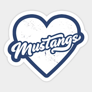 Vintage Mustangs School Spirit // High School Football Mascot // Go Mustangs Sticker